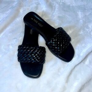 Black, Nine West sandals, size 7.5